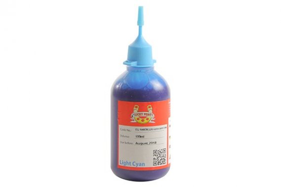 фото Пигментные чернила для Epson изображение Пигментные чернила для Epson Lucky Print Light Cyan (100ml)
