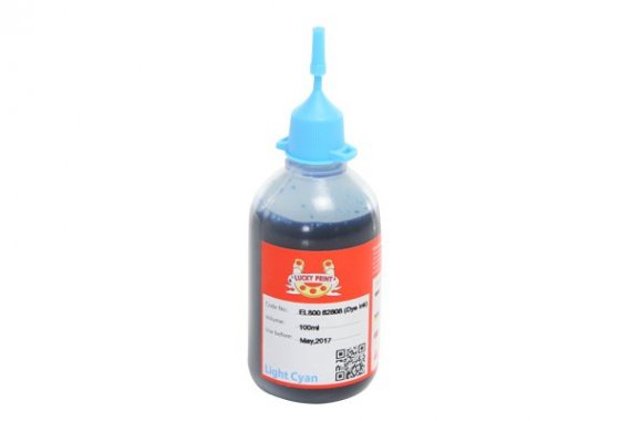 фото Фоточернила (водорастворимые) L800 изображение Фото-чернила L800 Lucky Print Light Cyan (100 ml)