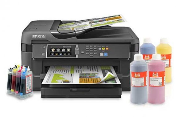 фото Epson WF-7610DWF с СНПЧ Standart изображение МФУ Epson WorkForce WF-7610DWF с чернилами 1 литр