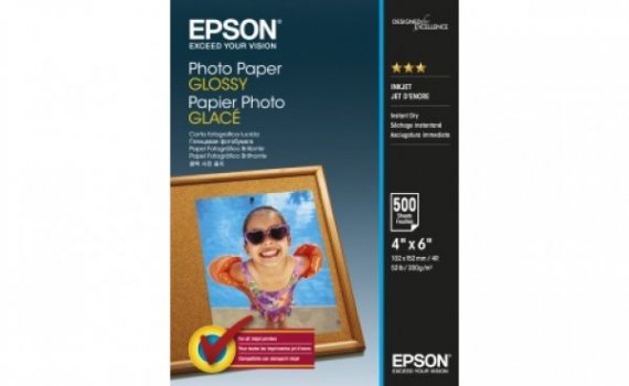 изображение Epson Photo Paper Glossy 10х15, глянец, 500 л, 200 г.