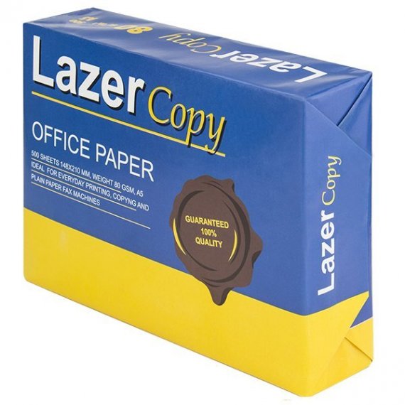 фото Офисная бумага Lazer Copy изображение Офисная бумага Lazer Copy (А5, 80 г/м2), 500 листов