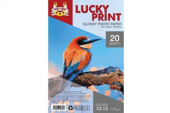 изображение Глянцевая фотобумага Lucky Print (10*15, 170г/м2),20 листов
