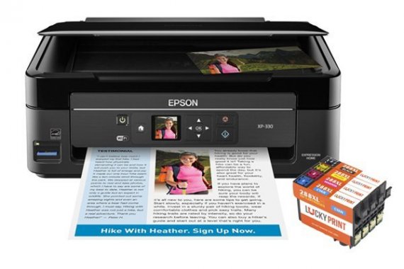 фото Epson Expression Home XP-330 изображение МФУ Epson Expression Home XP-330 с картриджами Lucky Print
