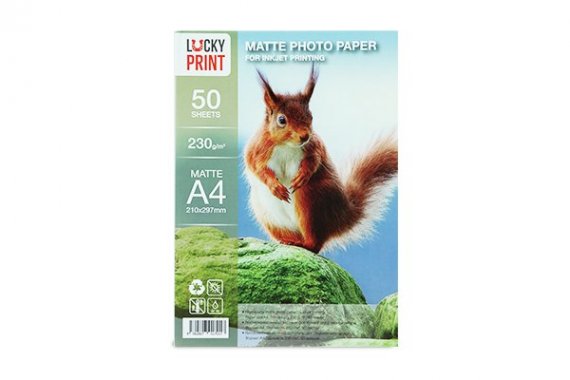 изображение Матовая фотобумага Lucky Print (А4,230 г/м2), 50 листов