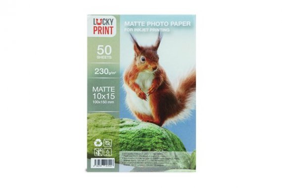 фото Матовая фотобумага Lucky Print изображение Матовая фотобумага Lucky Print (10x15, 230г/м2), 50 листов