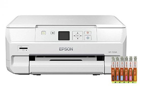 фото Epson Colorio EP-709A изображение МФУ Epson Colorio EP-709A с картриджами Lucky Print